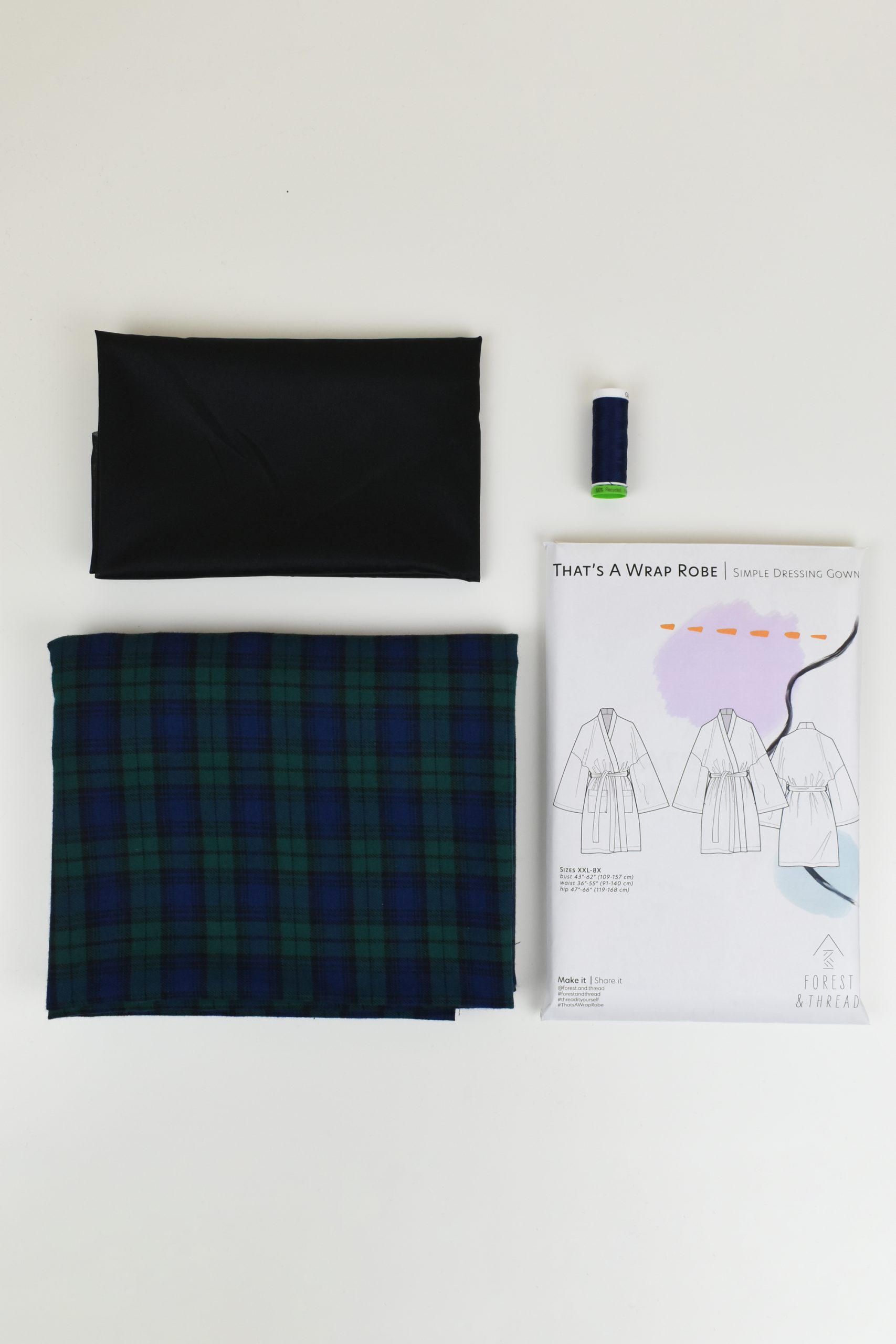 Cozy Cotton Flannel That’s A Wrap Robe (Sizes XXS-1X) - Image 3