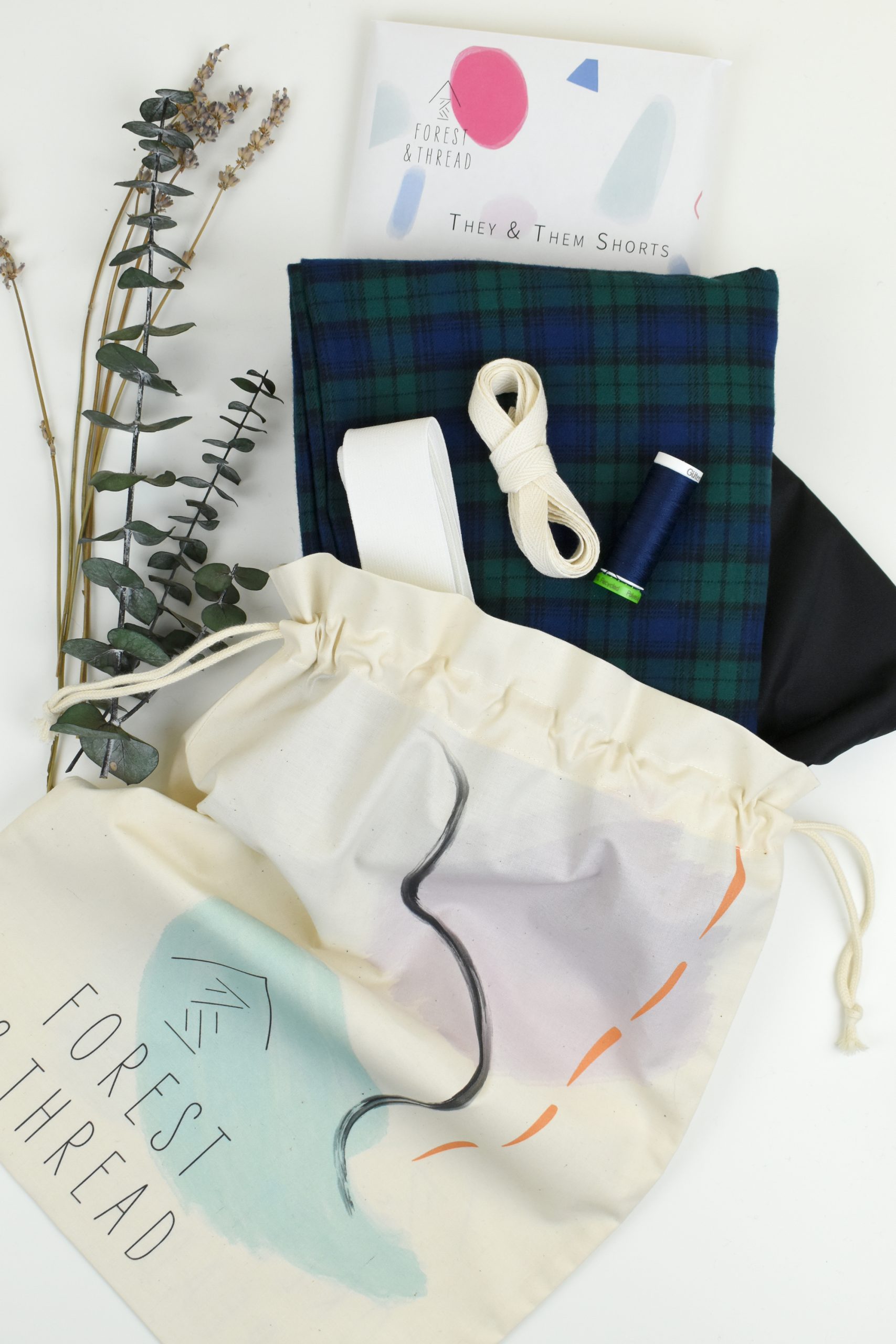 Cozy Cotton Flannel They & Them Shorts (Sizes XXS-1X) - Image 2